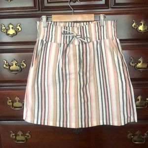 Vertical stripe skort